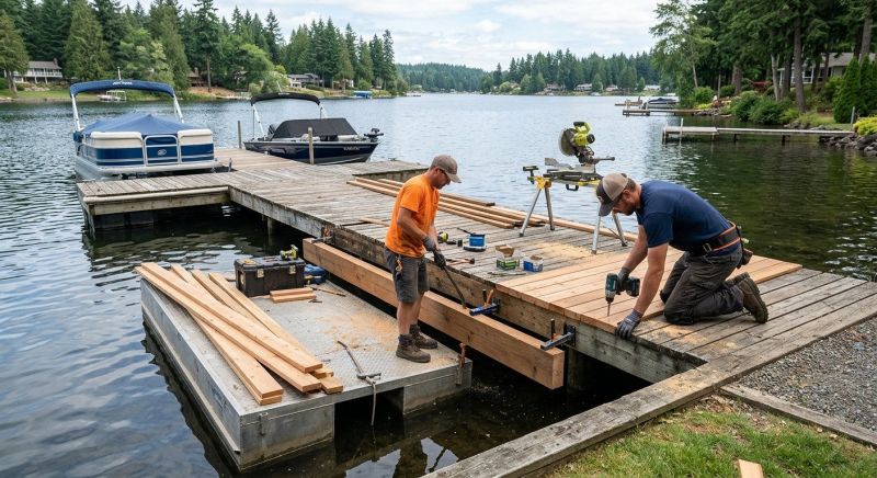 Wood Dock Repair in Roswell, GA